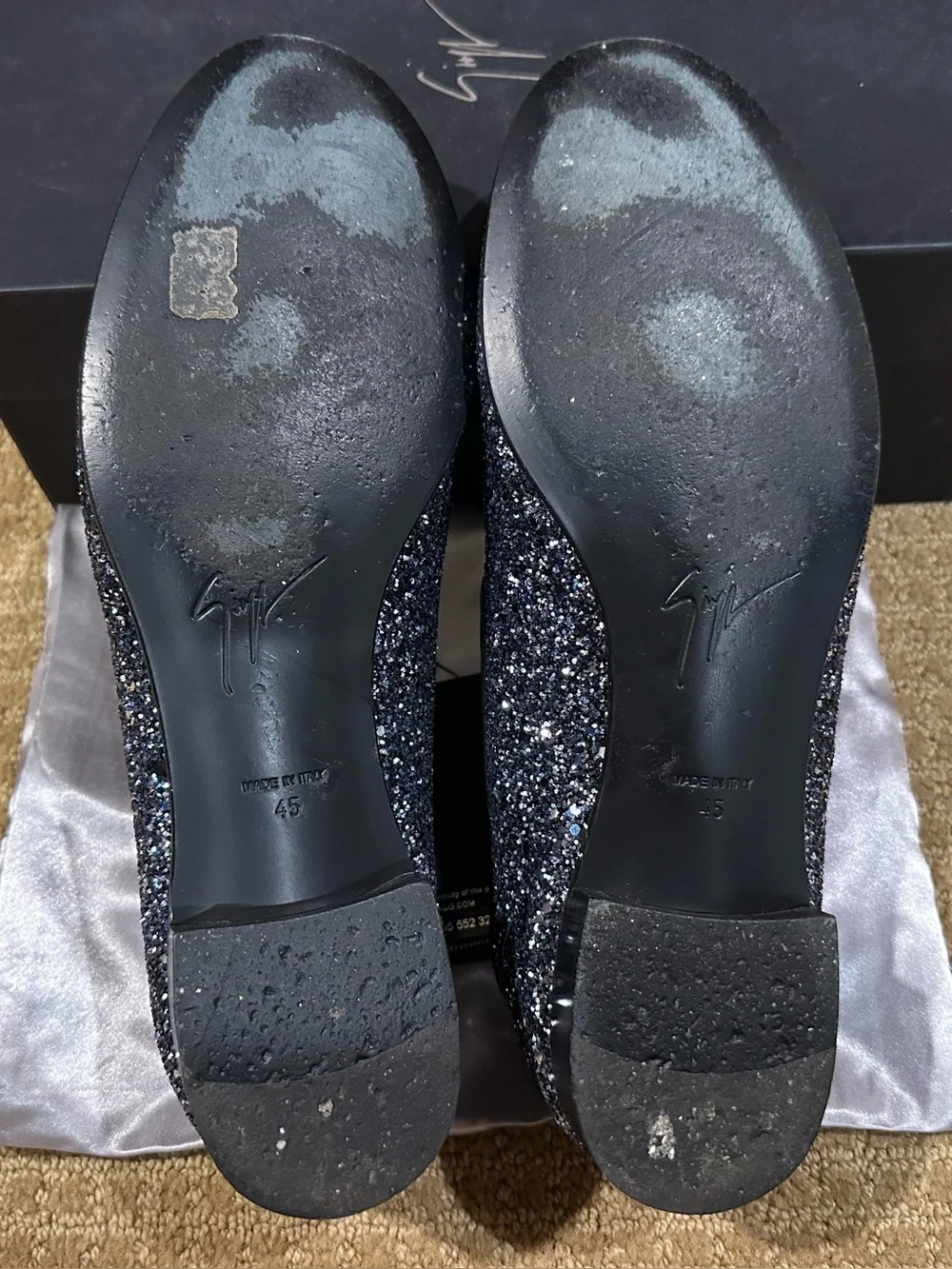 Giuseppe Zanotti Men’s Glitter Tassel Slip-Ons 12M